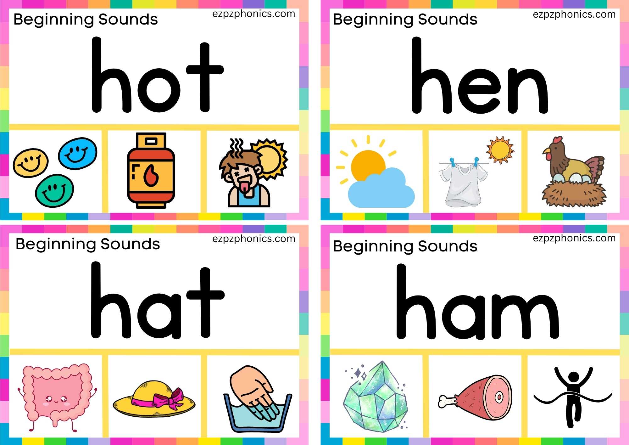 Letter H Read The Word And Clip The Correct Image Clip Card Group 1